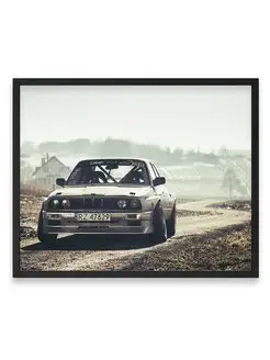 Плакат, постер BMW Е30, bmw m3, bmw, авто, bmw 3