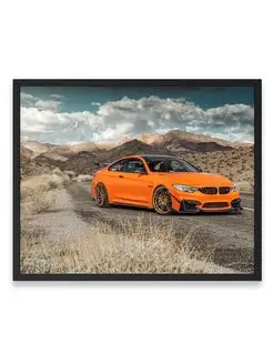 Плакат, постер БМВ 2018 м2, авто, спорткар, bmw, bmw m3