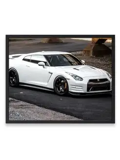 Плакат, постер nissan gt r, спорткар, авто, Ниссан