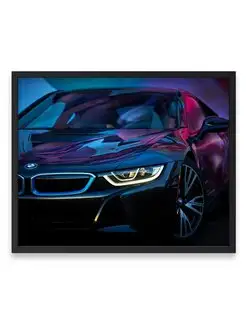 Плакат, постер bmw i8, авто, bmw, спорткар, автомобиль