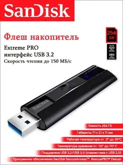 Флешка USB 3.1 256 ГБ Extreme Pro