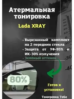 Термо тонировка для Lada XRAY 80% зеленая