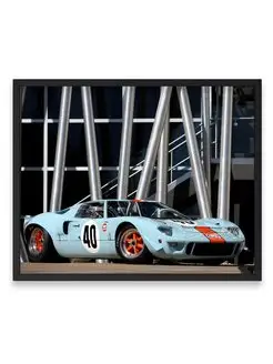 Плакат, постер Ford GT40 Gulf