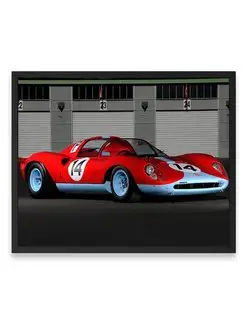 Плакат, постер Ferrari Dino 206