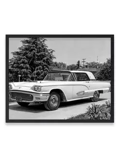 Плакат, постер Ford Thunderbird 1959