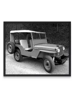 Плакат, постер Jeep CJ-2A 1945-49