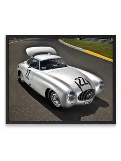 Плакат, постер Mercedes-Benz 300SL LeMans