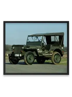 Плакат, постер Willys MB Jeep