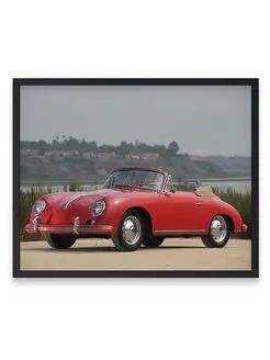 Плакат, постер Porsche 356A Cabriolet