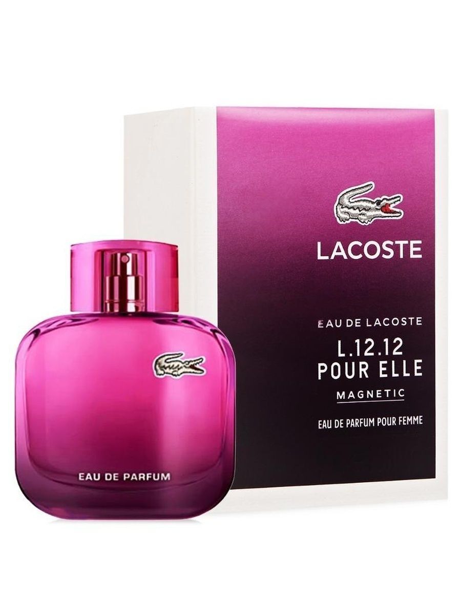 Лакосте духи женские фиолетовые. Лакост l 12.12 pour elle Magnetic. Lacoste духи pour elle Magnetic. Парфюмерная вода Lacoste l.12.12 Magnetic pour elle. Парфюм женский Lacoste l 12.12.