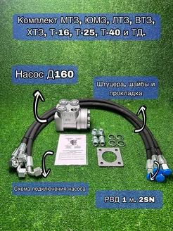 Насос-дозатор Д160 и Рукав РВД 2SN 1 м. 4 шт