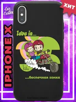 Чехол на iPhone Xs с принтом Love is