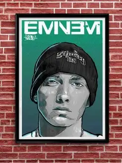 Плакат, Постер Eminem, А3 (фотопанно, постер на стену)