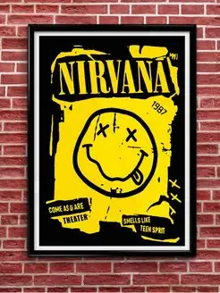 Плакат, Постер Nirvana, А3 (фотопанно, постер на стену)