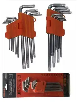 Набор ключей TORX 9 шт короткие