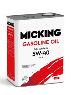 Моторное масло Gasoline Oil MG1 5W-40 4л