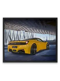 Плакат 40x50, Феррари ferrari 458 italia yellow