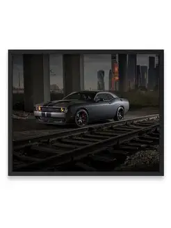 Постер, плакат 40х50, Додж dodge challenger srt hellcat