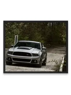 Постер интерьерный, Форд ford mustang car 40х50