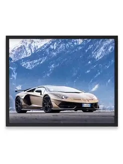 Постер, Ламборджини lamborghini aventador svj roadster 40х50