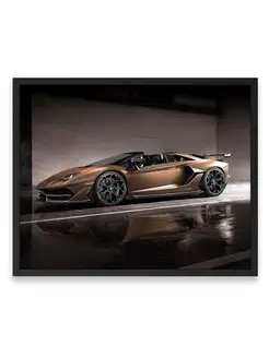 Постер, Ламборджини lamborghini aventador svj roadster 40х50