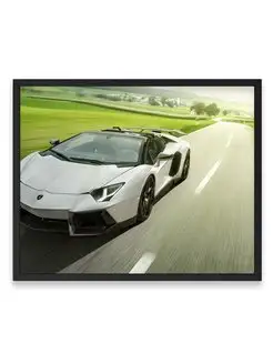 Постер, Ламборджини lamborghini aventador roadster 40х50