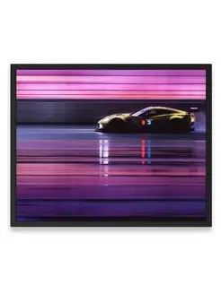 Плакат 40x50, Спорткар corvette cyberpunk photography