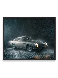 Постер, плакат, Астон Мартин aston martin db5 in rain 40х50