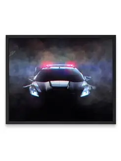 Постер, плакат, Спорткар corvette police car fanart 40х50