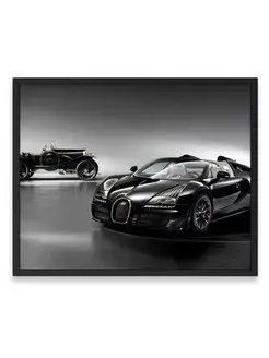 Постер 40x50, Бугатти bugatti old and