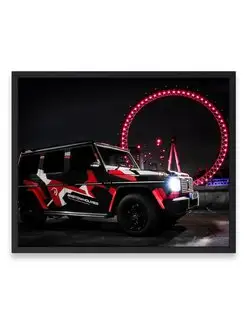 Постер, Мерседес custom mercedes g wagon london eye 40х50