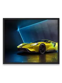 Плакат интерьерный, Форд ford gt cgi 40х50