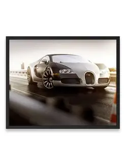 Плакат 40х50, Бугатти bugatti super car cgi