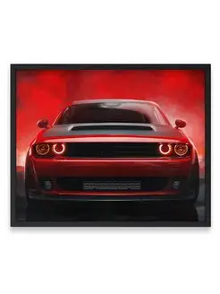 Постер, плакат, Додж dodge challenger muscle car 40х50