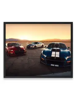 Постер, плакат, Форд ford mustang shelby gt500 40х50