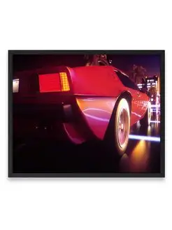 Постер в комнату, Делореан delorean concept art 40х50