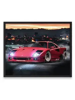 Постер, Плакат, Феррари ferrari nightrunner f40 40х50