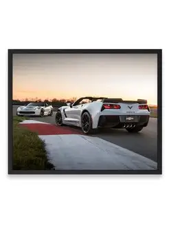 Постер 40x50, Шевроле chevrole corvette carbon