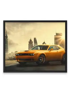 Плакат 40х50, Додж dodge challenger