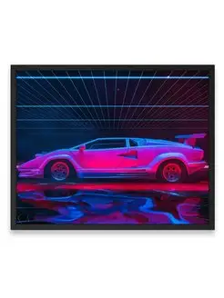 Постер, плакат, Ламборгини lamborghini countach abstract art