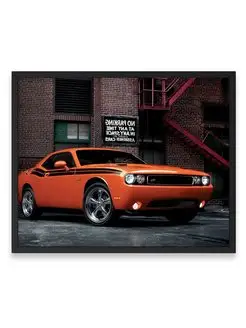 Плакат 40х50, Додж dodge challenger rt clas