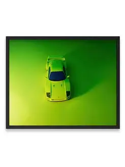 Постер 40х50, Феррари green ferrari f40 top