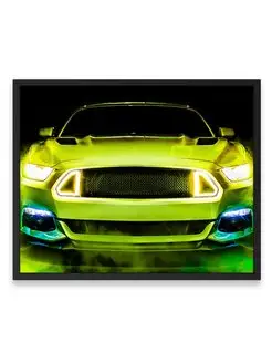 Постер 40x50, Форд green ford mustang