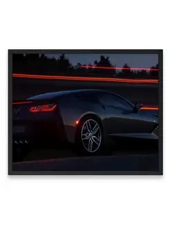 Постер, Шевроле chevrolet corvette stingray c7 wallpa 40х50