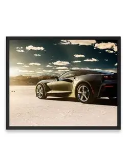 Плакат, Шевроле chevrolet corvette stingray 40х50