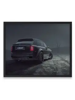 Постер, Роллс ройс rolls royce cullinan black badge 40х50