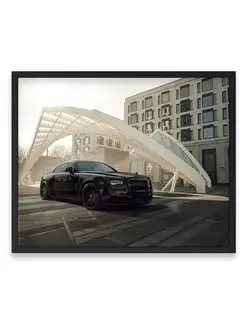 Постер, Роллс ройс rolls royce black badge wraith 40х50