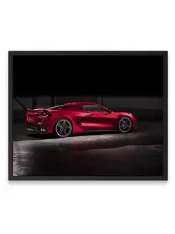 Плакат, Шевроле chevrolet corvette stingray c8 40х50