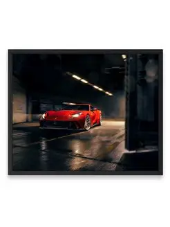 Постер, Феррари ferrari 812 superfast n largo red 40х50