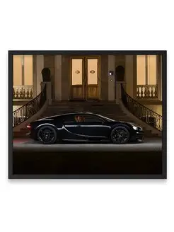 Плакат интерьерный, Бугатти bugatti chiron 40х50